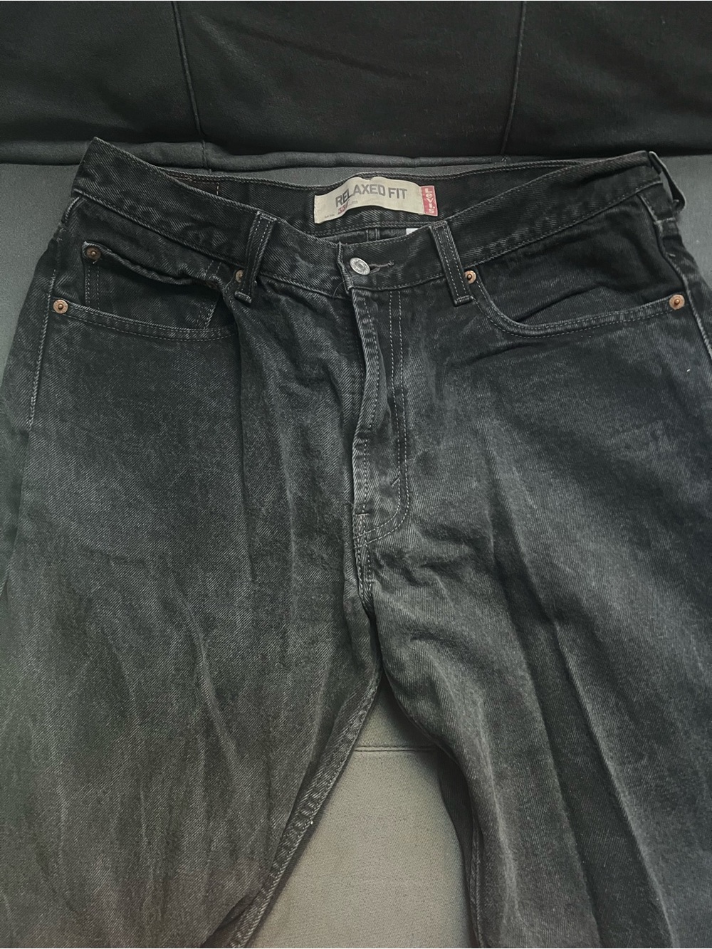Levi's Relaxed Fit Men's Black Washed Jeans